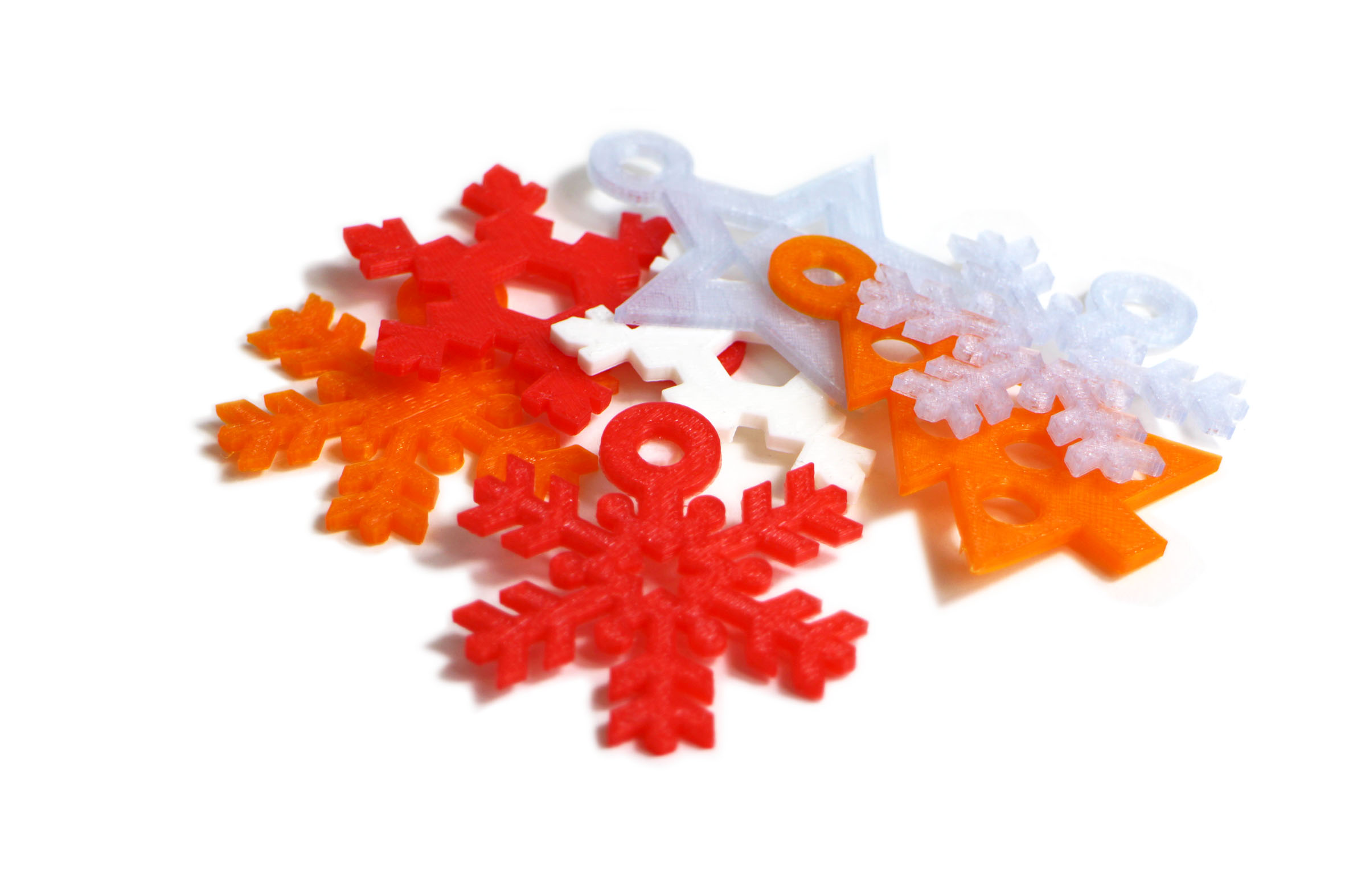 A selection of 3D printed snowflakes created in the Science Museum's store. Image credits: Science Museum
