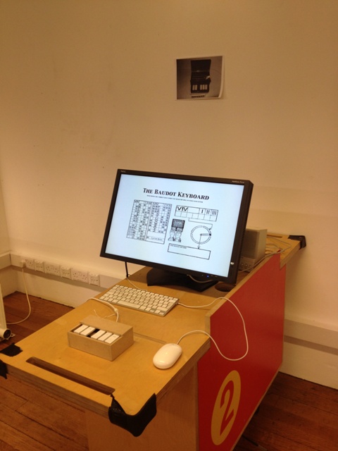 A prototype of an interactive model that represents the Baudot Keyboard