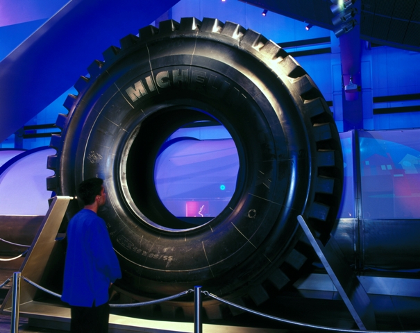 Students explored friction by looking at our giant tyre from an open cast mining truck