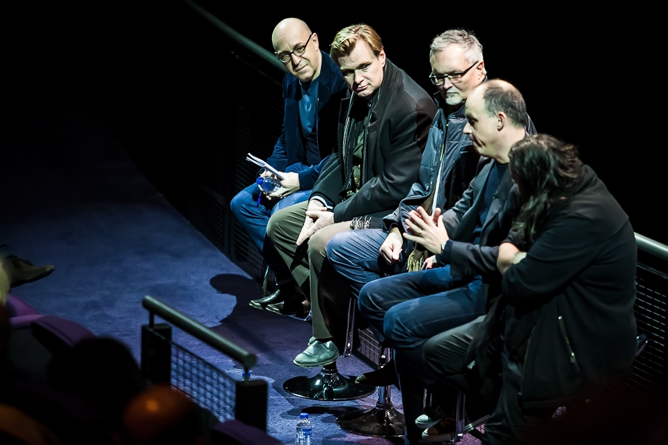 Mark Salisbury, Christopher Nolan, Lee Smith, Paul Franklin and Hoyte van Hoytema at the Science Museum IMAX for a screening of Interstellar © Katherine Leedale