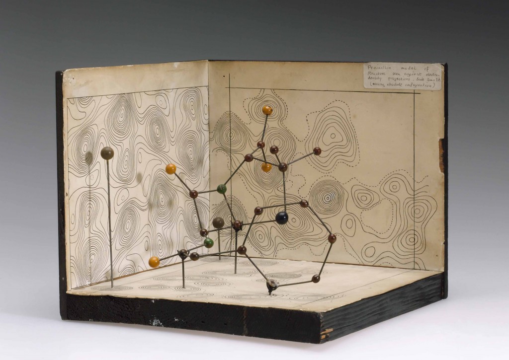 Molecular model of penicillin by Dorothy Hodgkin, c.1945. Image credit: Science Museum / SSPL