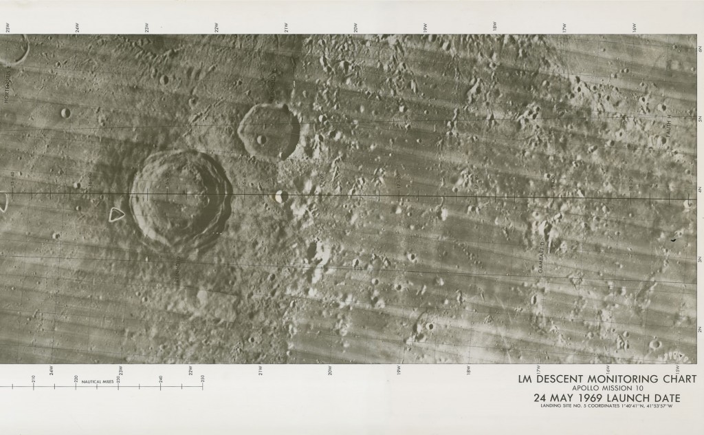 A section of the LM Descent Monitoring Chart, Apollo Mission 10. Credit: NASA.