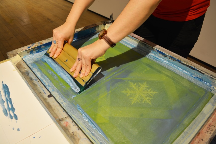 Screen printing at the Science Museum. Credit: Science Museum