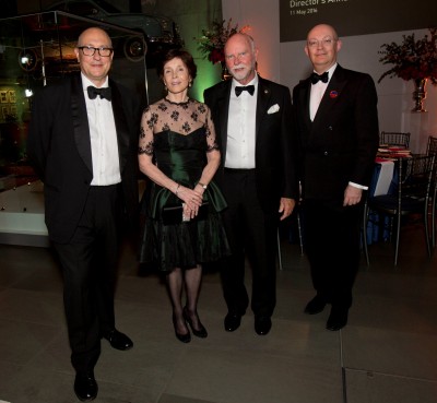 Director of External Affairs, Roger Highfield, SMG Chairman Dame Mary Archer and Director Ian Blatchford with Dr Craig Venter