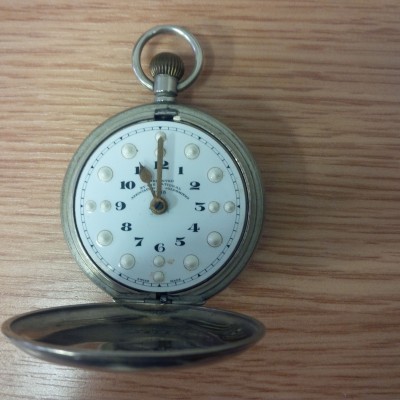 A Goldsmiths silver watch. 