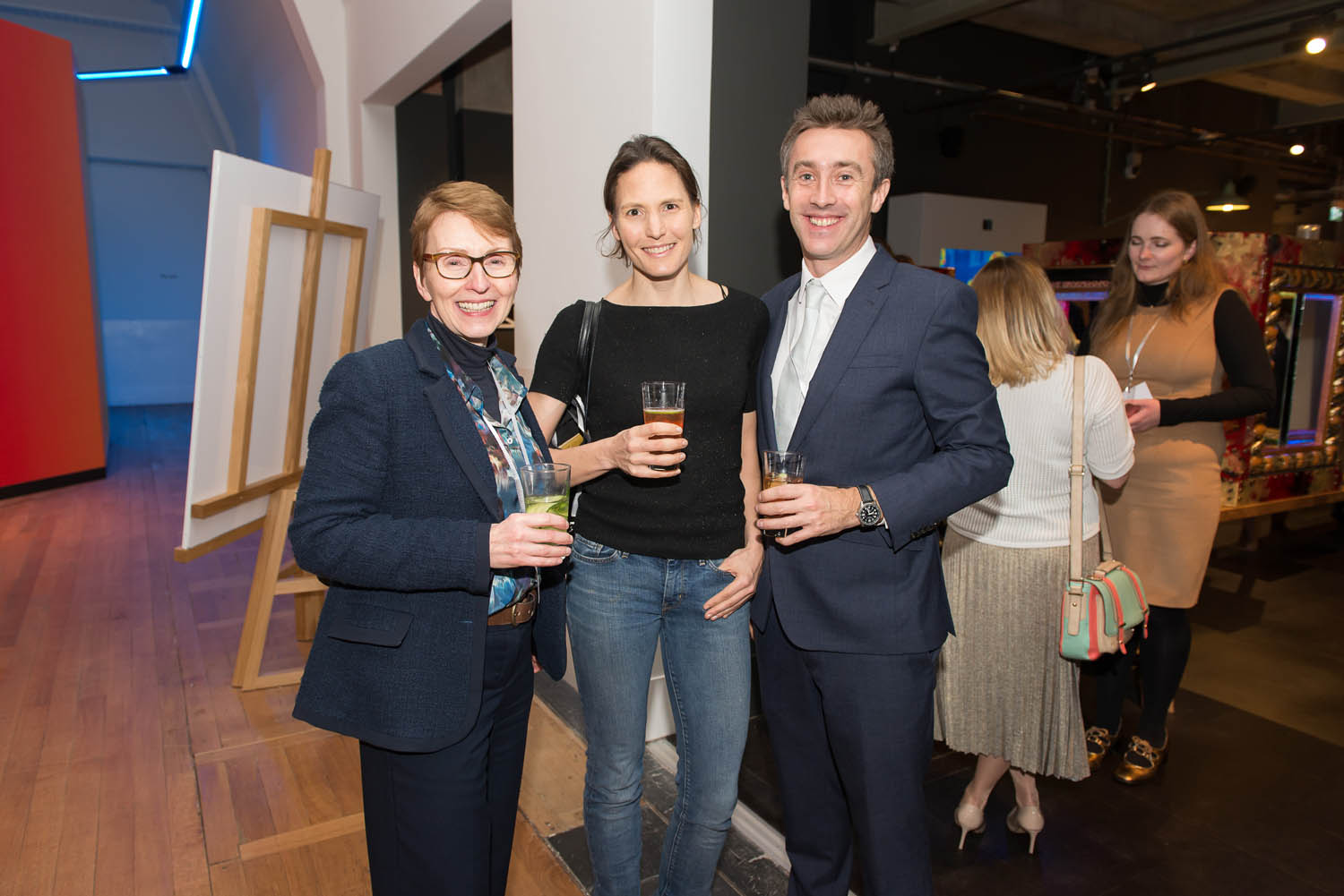 The first British astronaut Helen Sharman with Helen Czerski and Dallas Campbell.