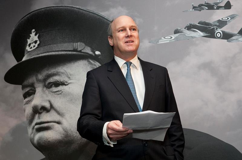 Randolph Churchill at Churchill's Scientists Launch