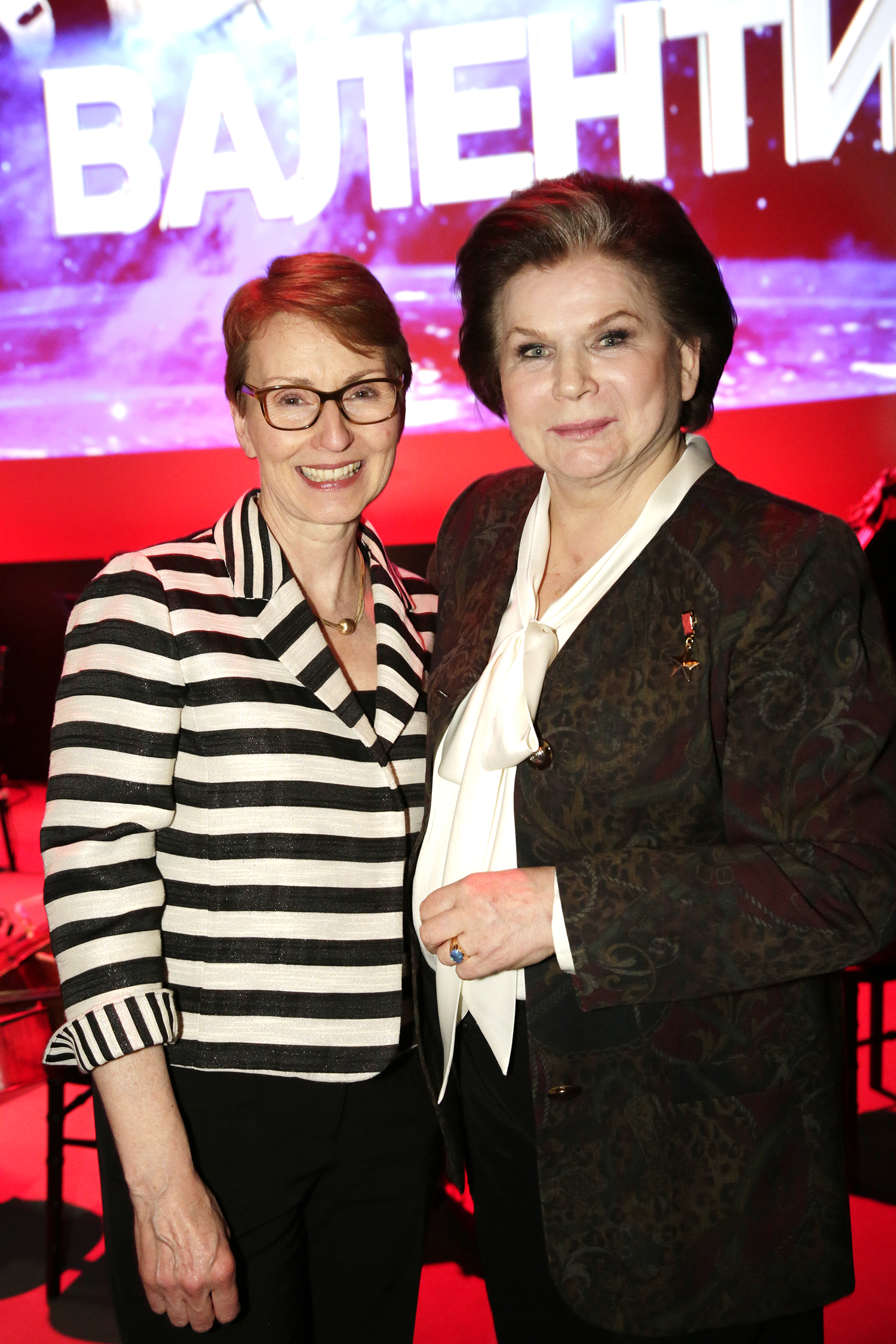 Valentina Tereshkova reunites with her friend Helen Sharman, the first British astronaut © Jody Kingzett, Science Museum