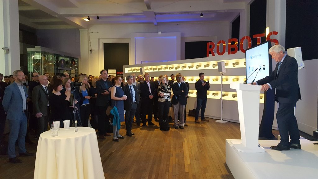 BBC Director-General Tony Hall speaking at the press announcement of Tomorrow's World