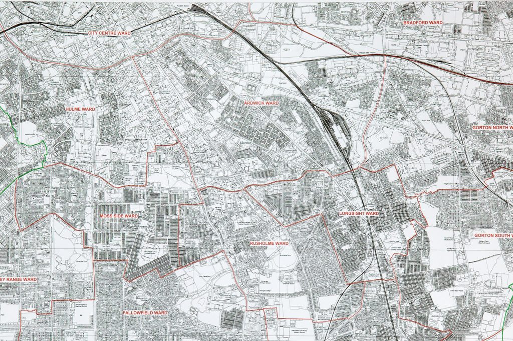 city of Manchester district boundary map