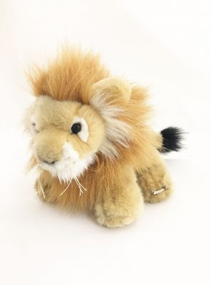 Toy lion found on above a showcase ©2017 D. Russell. 