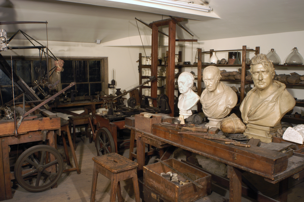 Interior view of Watt Workshop.