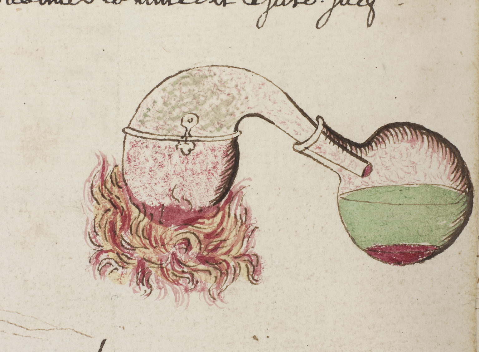 Taken from a transcription of a work by Nicolas Flamel of 1414 on alchemy and astronomical influences.