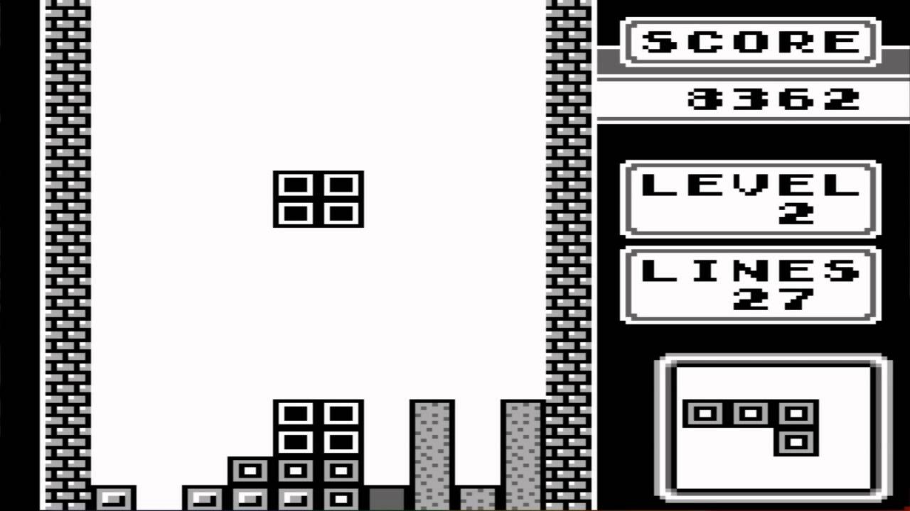 Tetris game screen 