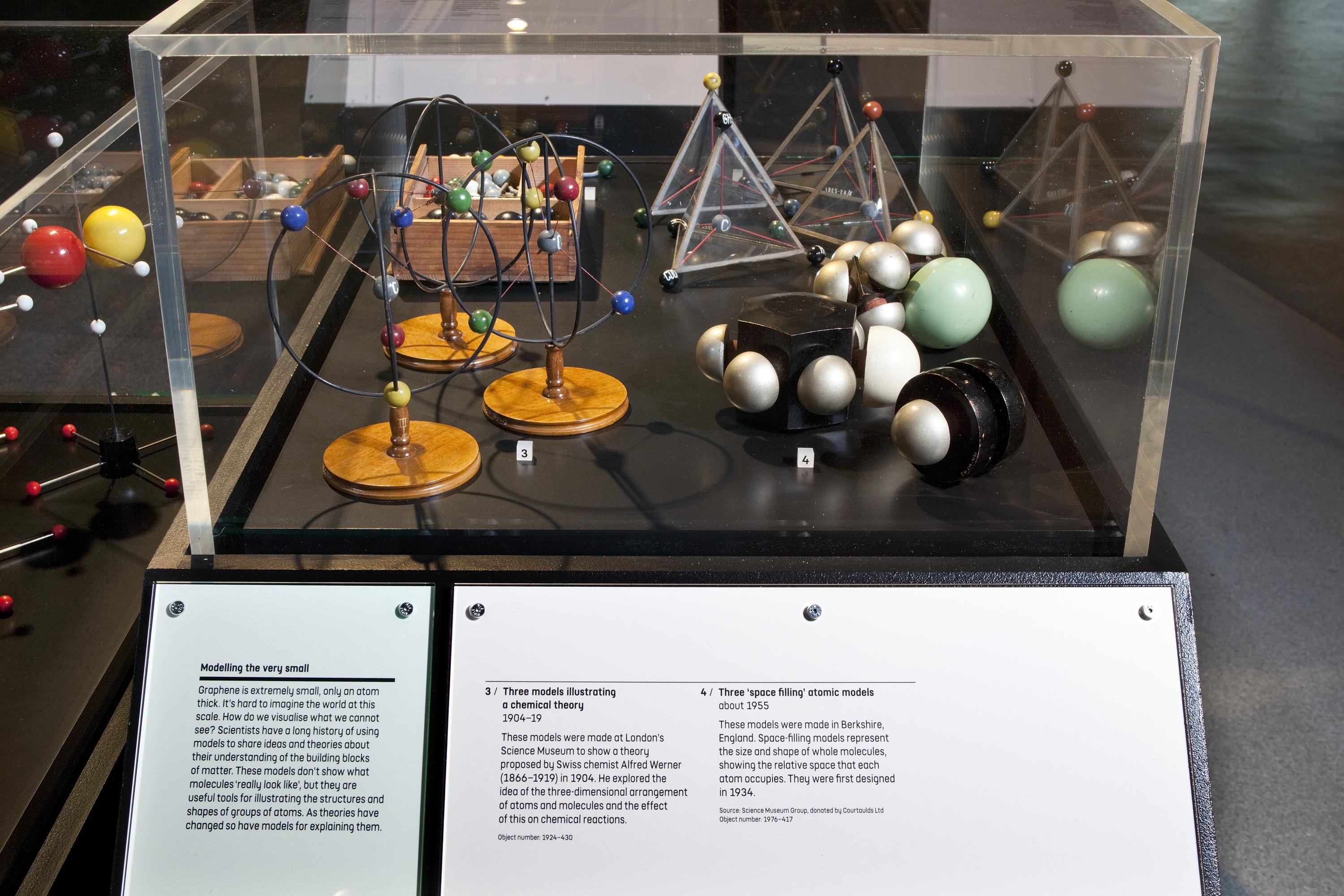 Objects on display in the Wonder Materials Graphene and Beyond