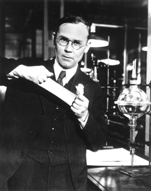 Wallace Carothers, in his lab