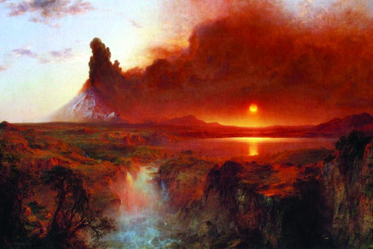 A volcanic eruption blocks out the Sun in Ecuador. SSPL