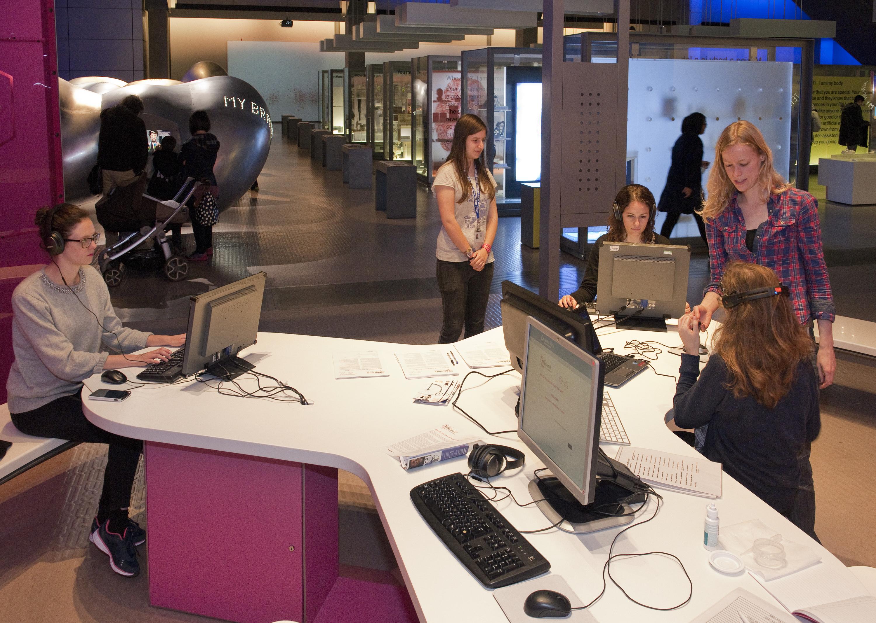 Visitors taking part in a Live Science event 