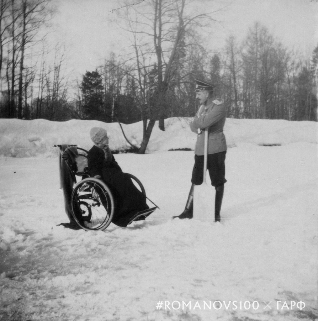 Tsarevich Alexei in a wheelchair, recovering from a bleed. Credit: The State Archives of the Russian Federation