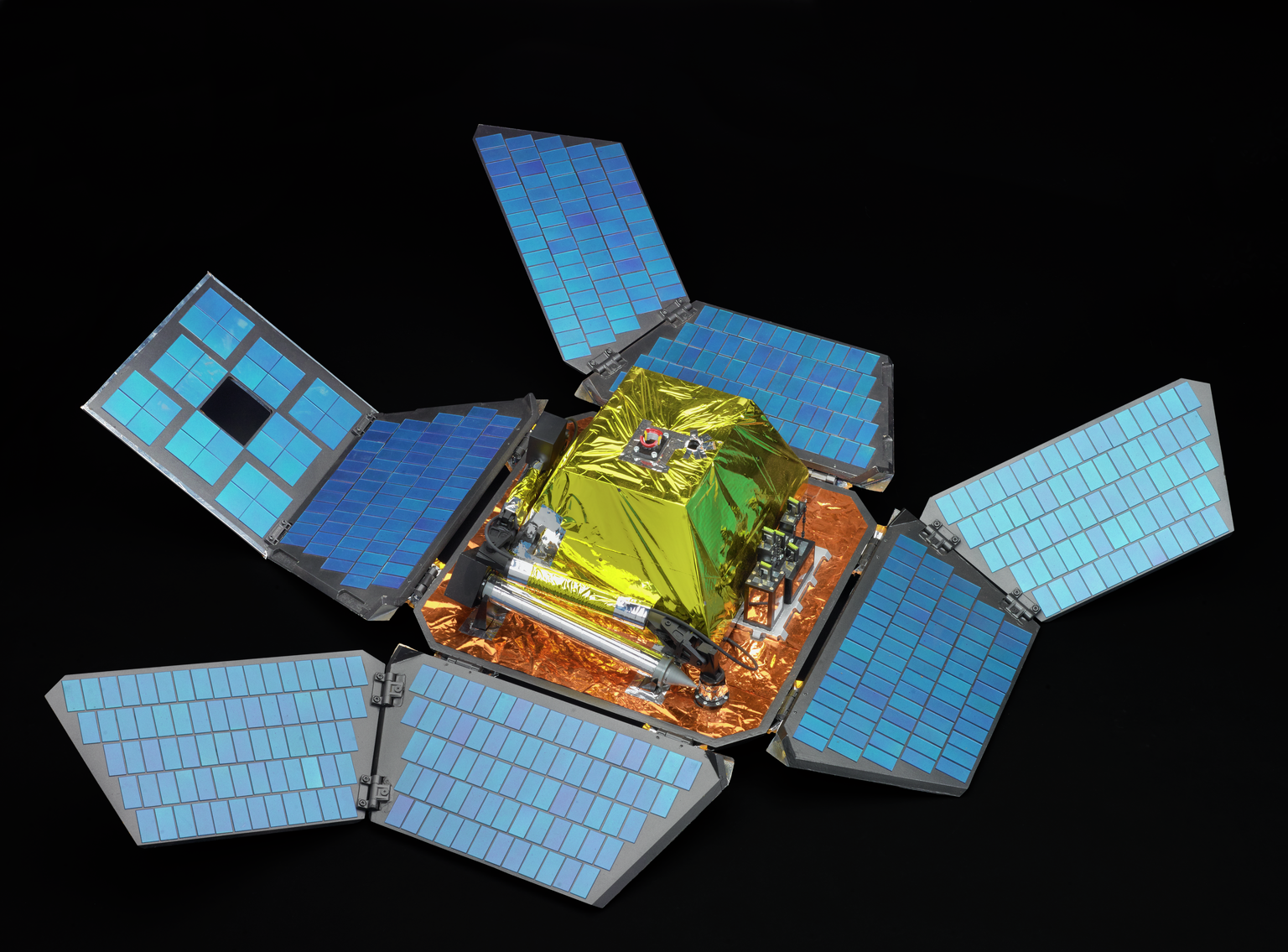 First industry (Matra Marconi Space) model of the Beagle 2 Mars lander by Professor Colin Pillinger, made by Colin Pillinger and Model Models