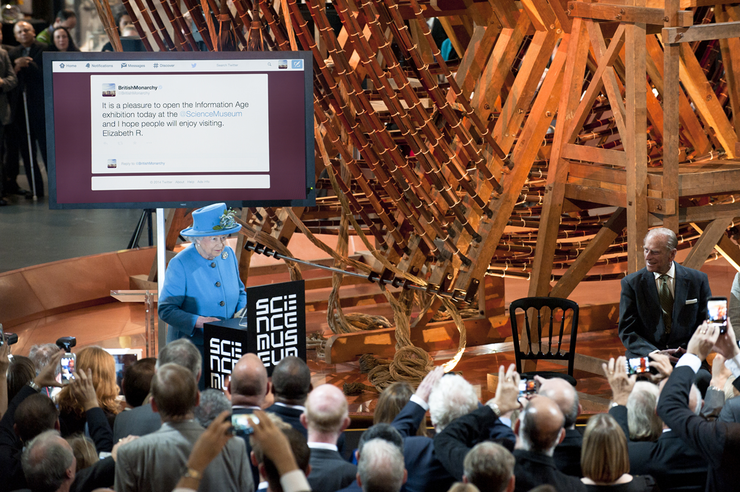 HM Queen Elizabeth II opens Information Age with a Tweet.