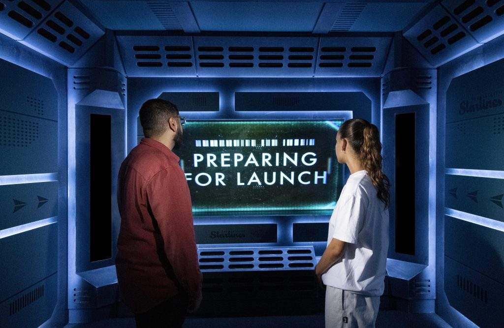 Visitors onboard the shuttle in Science Fiction Voyage to the Edge of Imagination